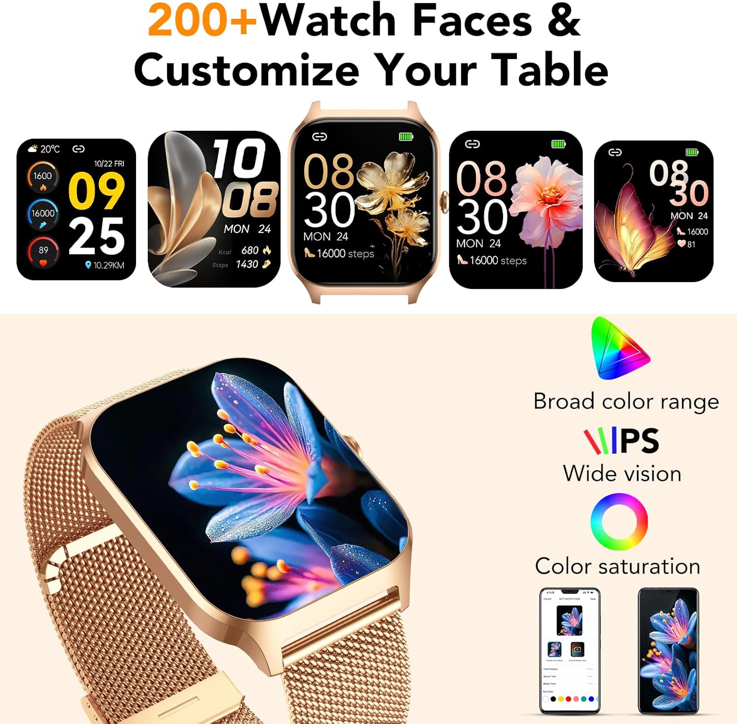 Women Smart Watch Call 120 Sports IP68 Tracker