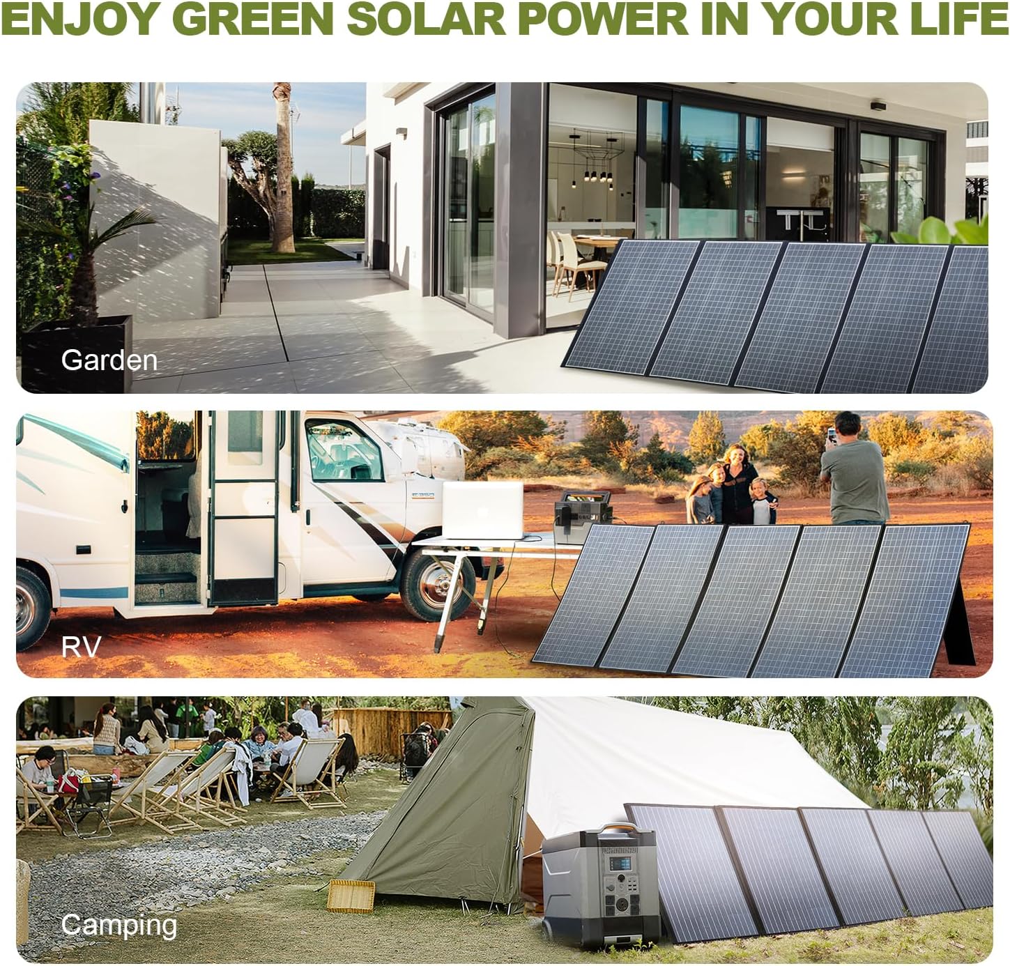 400W Foldable Portable Solar Panel Charger Camping RV Power