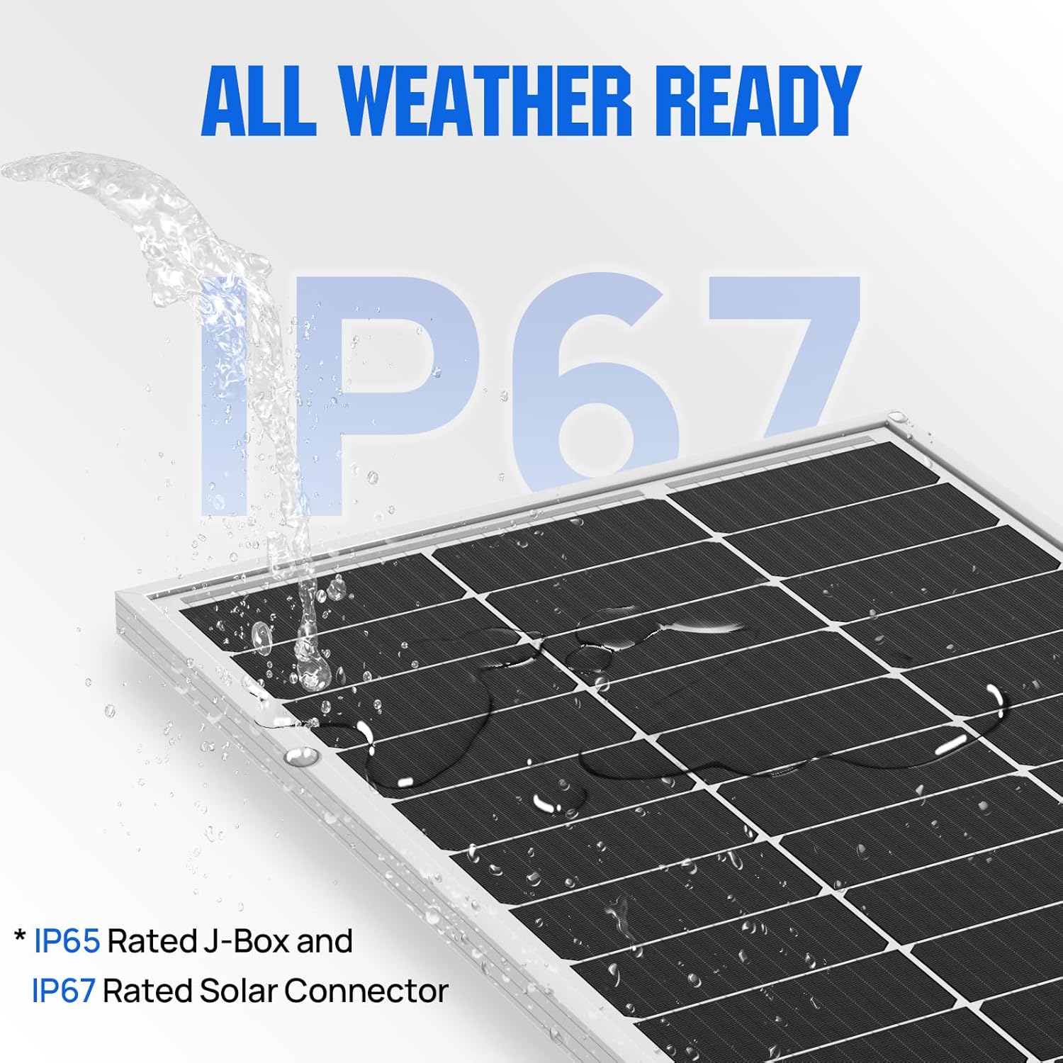 100W 12V Solar Panel Mono Battery Charger IP65 RV Boat Off Grid