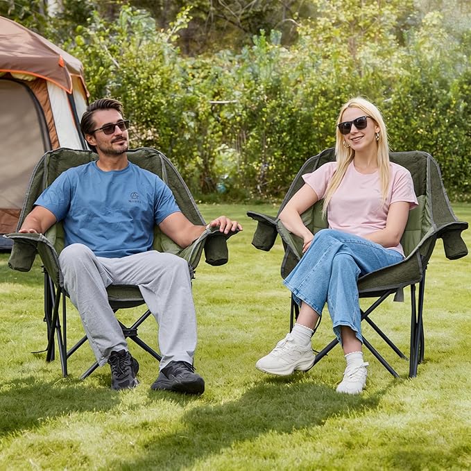 Oversized Padded Camping Chair 227KG Green