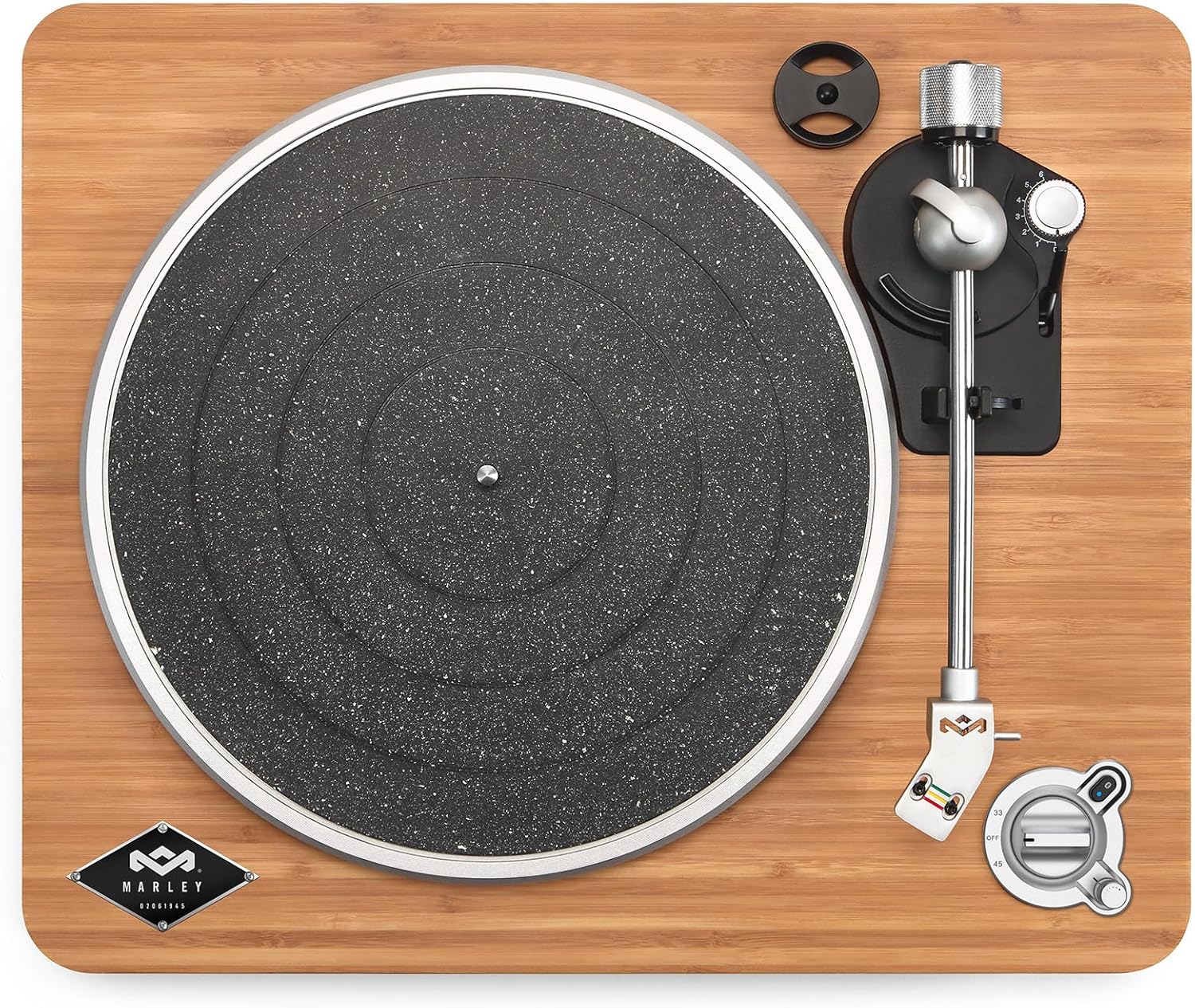 Bluetooth Bamboo Vinyl Turntable with Preamp 2 Speed