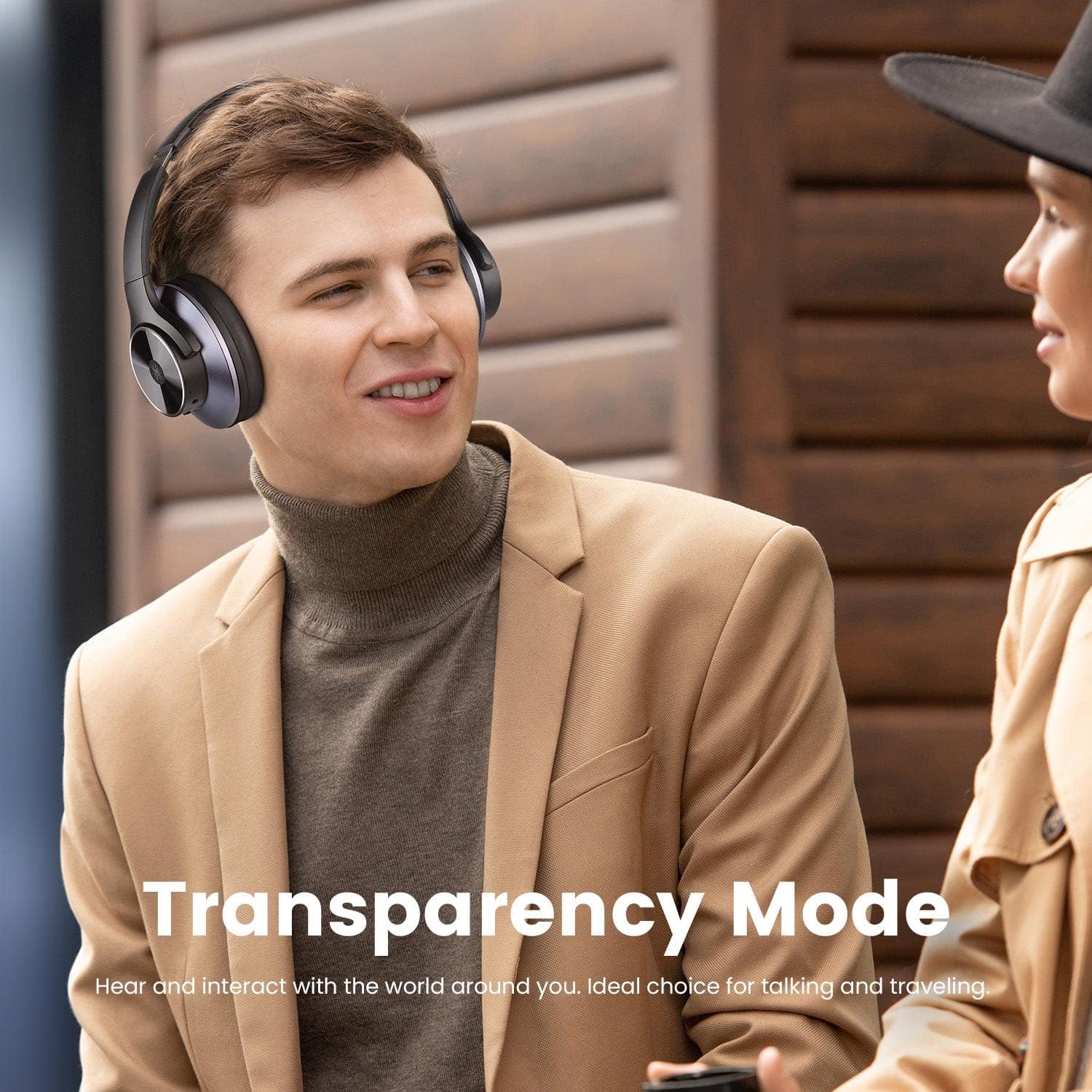 Bluetooth Noise Cancelling Over Ear Headphones 62H Battery