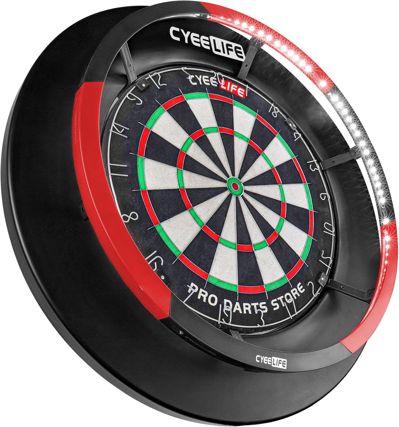 360 Dart Board LED Light Color Changing 6 Panel Shadow Free