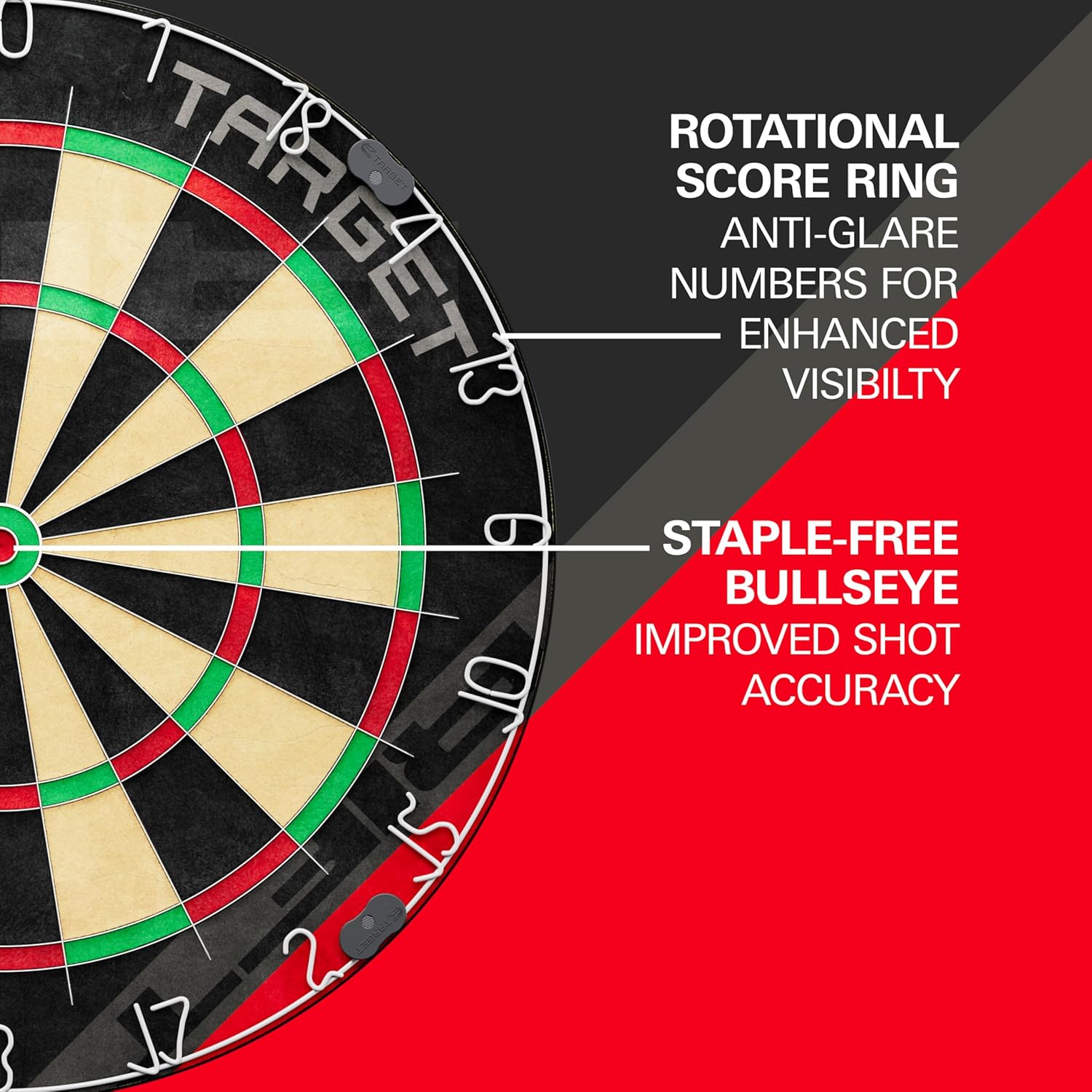 Bristle Dart Board Set Steel Tip Darts Staple Free Starter Kit