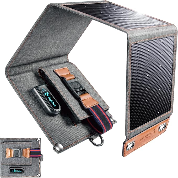 14W Foldable Solar Charger USB Waterproof Camping Travel