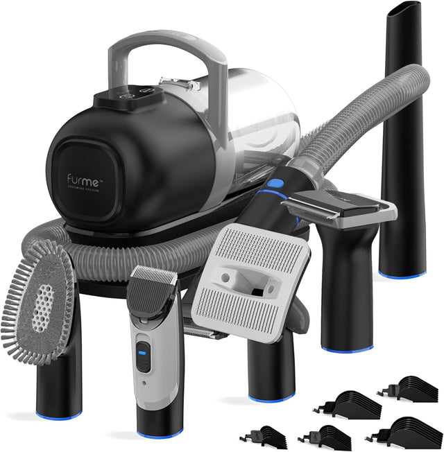 Pet Grooming Vacuum Kit 9000Pa Quiet Dog Cat Hair Remover 1L