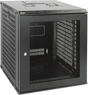 12U Wall Mount Server Cabinet 450mm Mesh Door Black