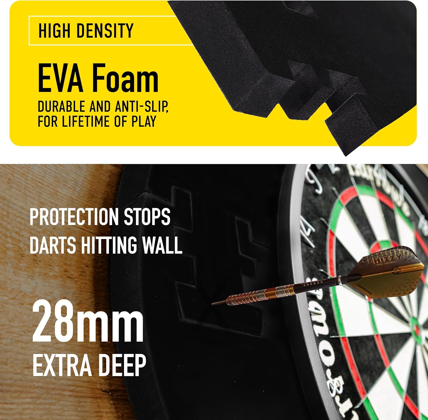 Dartboard Surround Ring EVA Foam Wall Protector 4 Piece 720mm