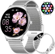 Silver Women AMOLED Smart Watch Call 120 Sports