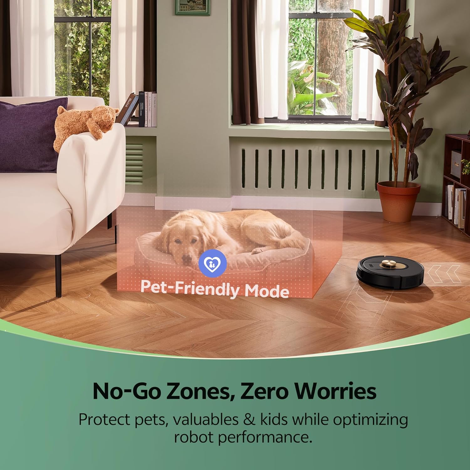 Robot Vacuum Mop 8000Pa LiDAR Smart Mapping App Voice Control