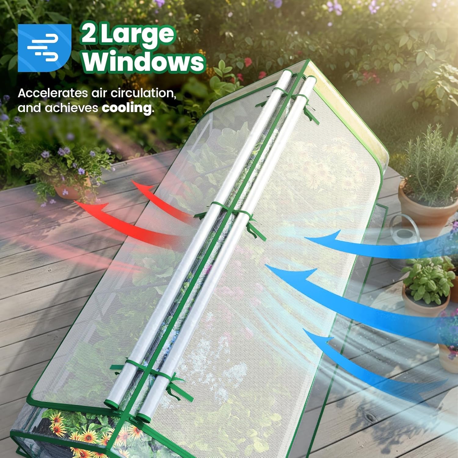 Large Raised Garden Bed with Greenhouse Cover 240x120cm Steel