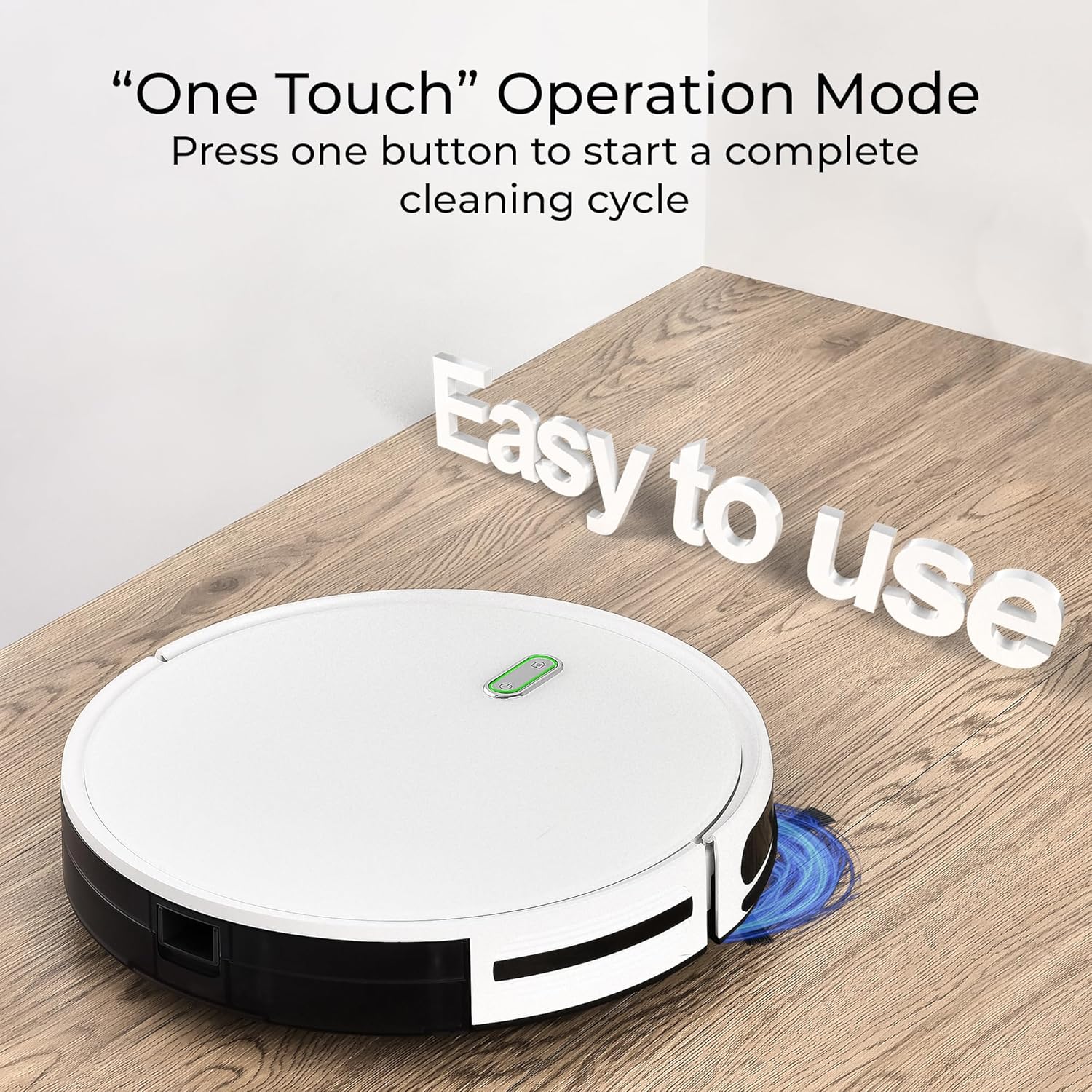 Robot Vacuum Mop 1600Pa Easy Use One Touch 6 Modes Quiet Auto