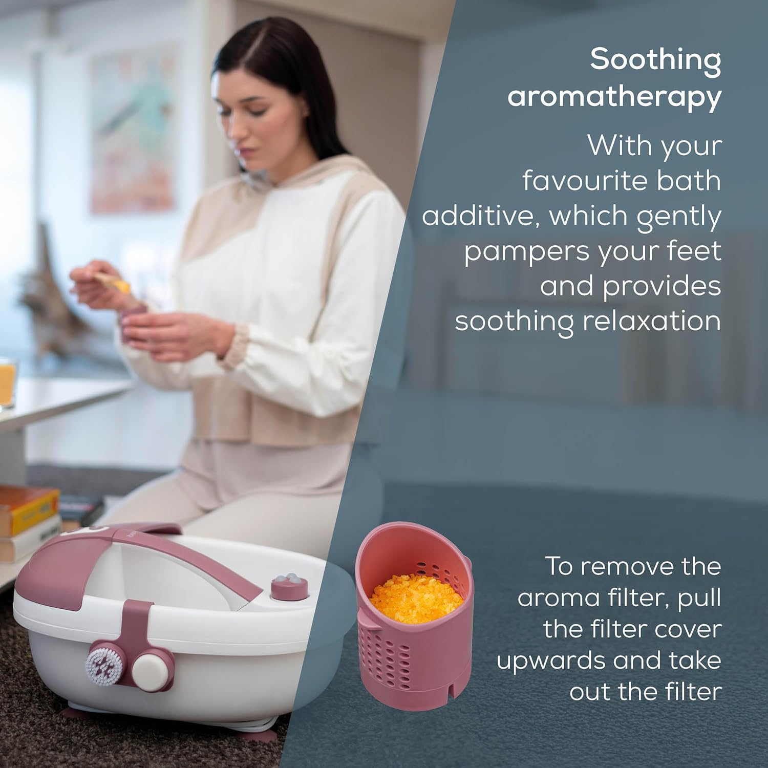 Foot Spa Massager Bubble Vibration Infrared Pedicure Bath