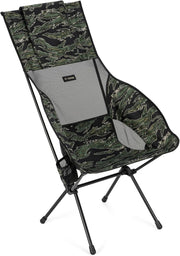 High Back Camping Chair Wide Foldable Camo