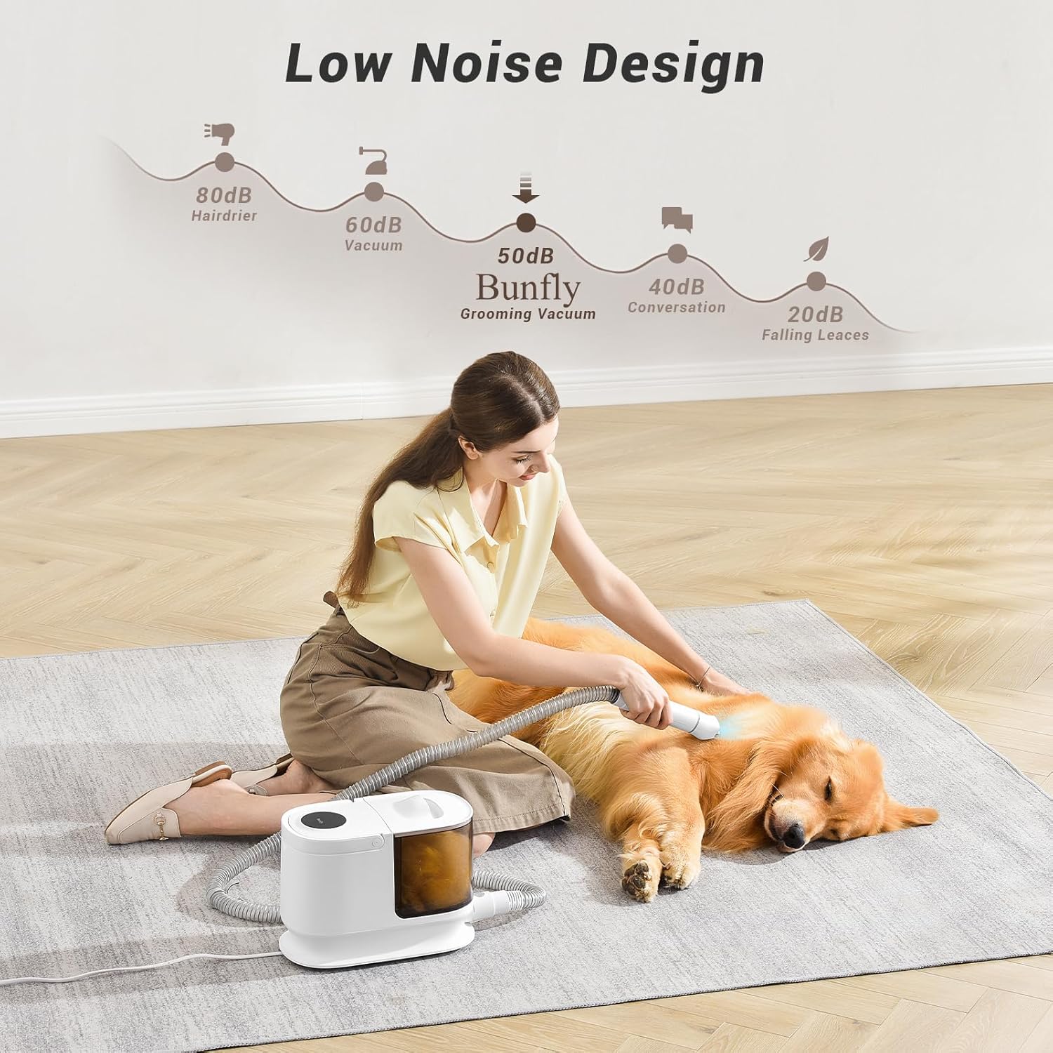 Dog Hair Vacuum Grooming Kit 13000Pa 3.5L HEPA Portable