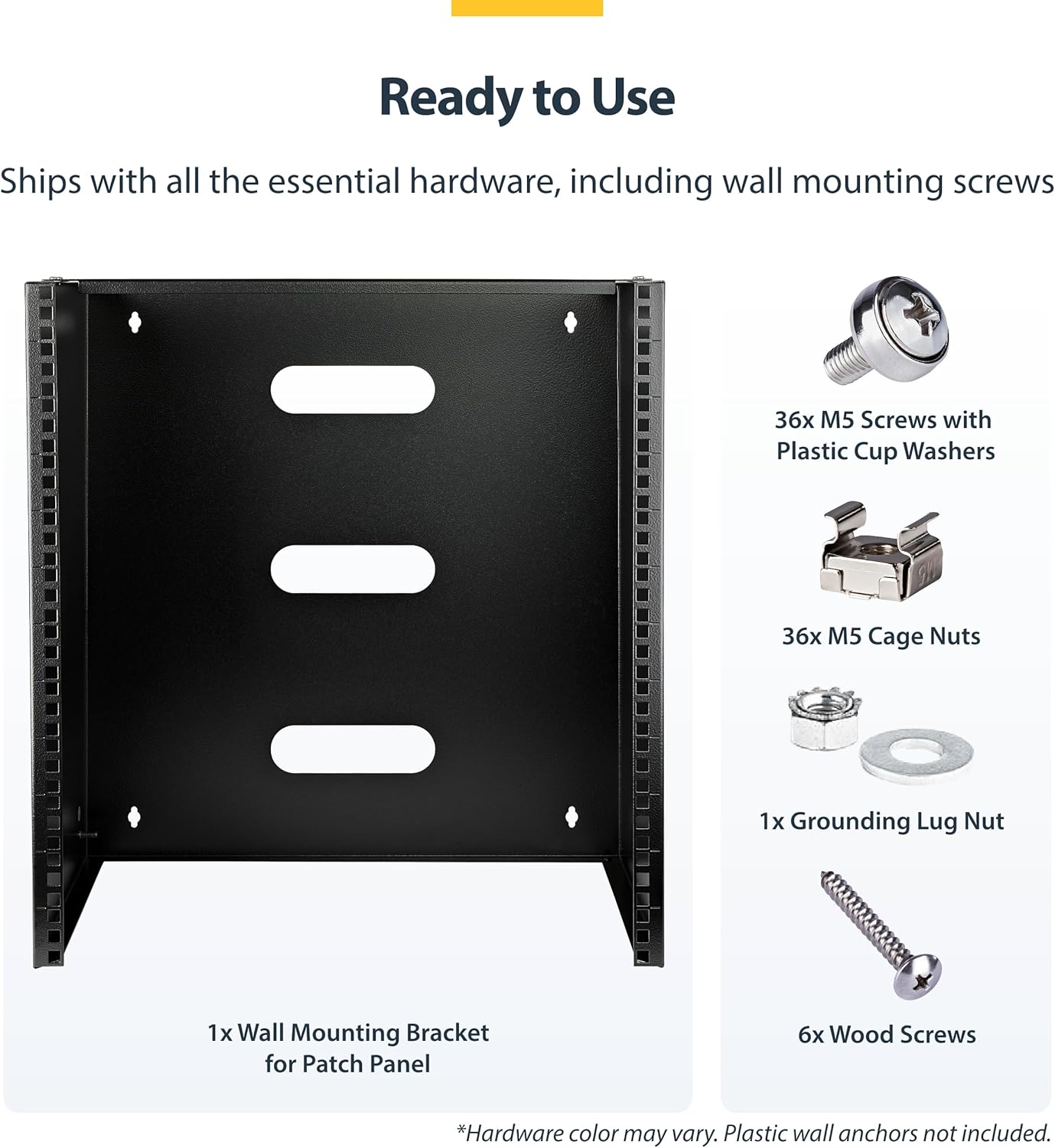 12U Wall Mount Patch Panel Rack 19 Inch Low Profile Bracket