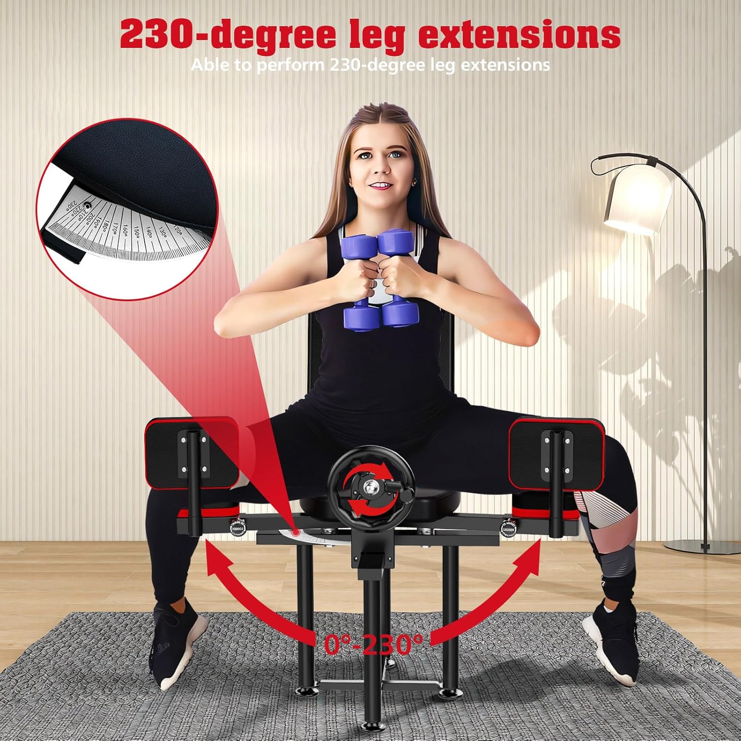 Leg Stretcher Split Machine Adjustable Flexibility Trainer 330 lb