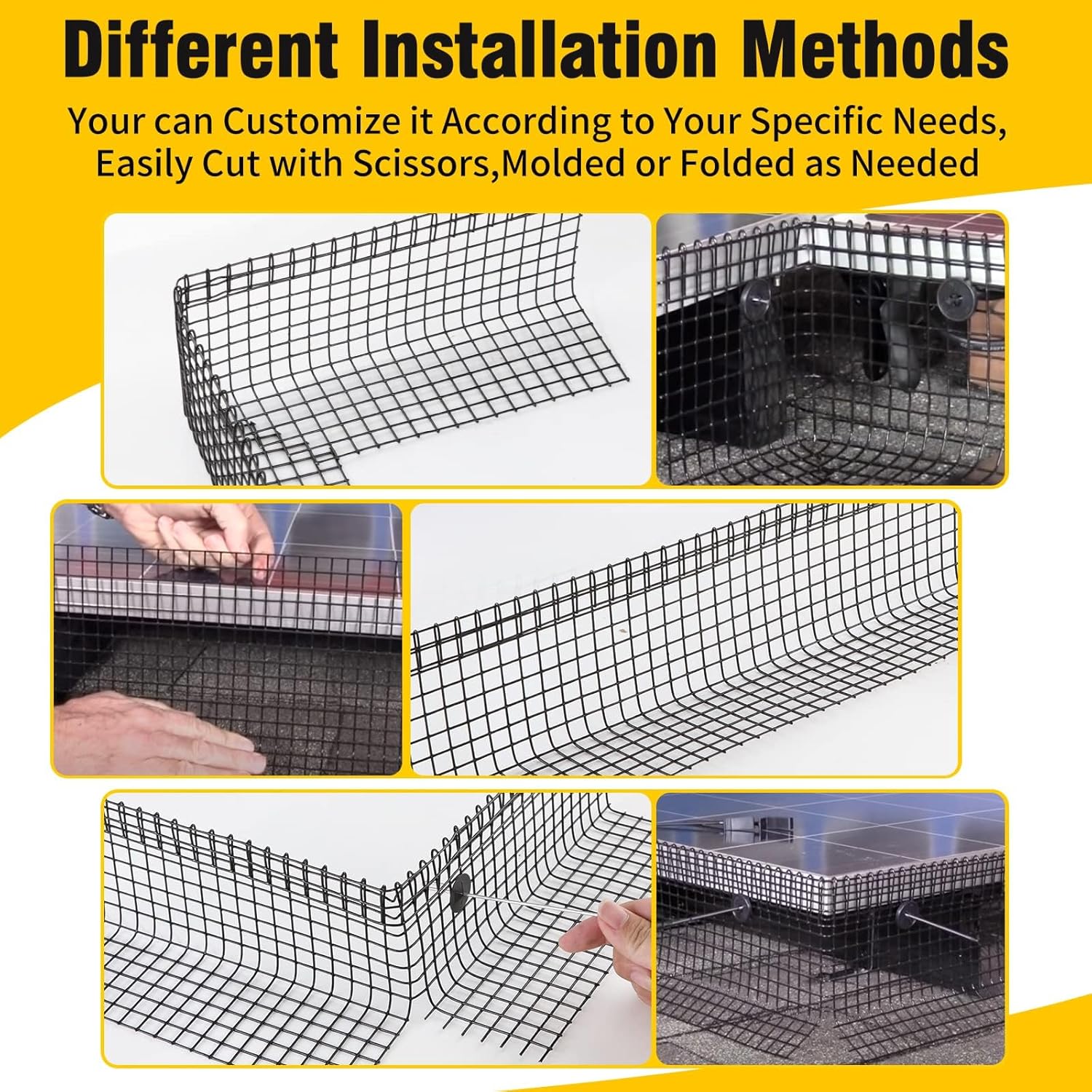 8in x 100ft Solar Panel Bird Guard Mesh with 70 Clips