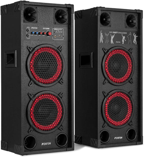 Active Party Speakers 800W Pair Bluetooth DJ Karaoke