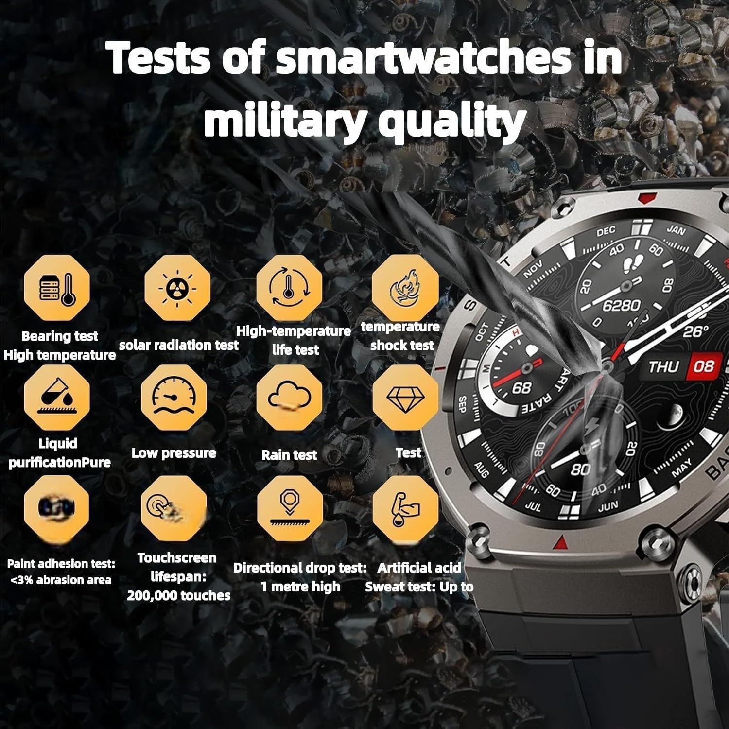 GPS Sports Smart Watch Brown 170 Sport Modes Calls