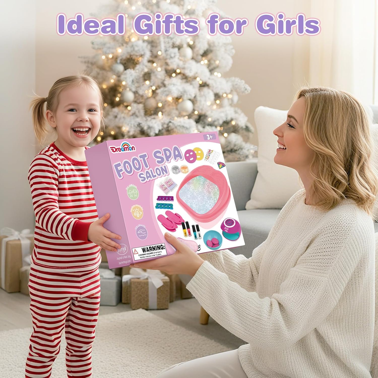 Kids Foot Spa Kit Girls Nail Set Bubble Spa 27pc Pedicure Toy