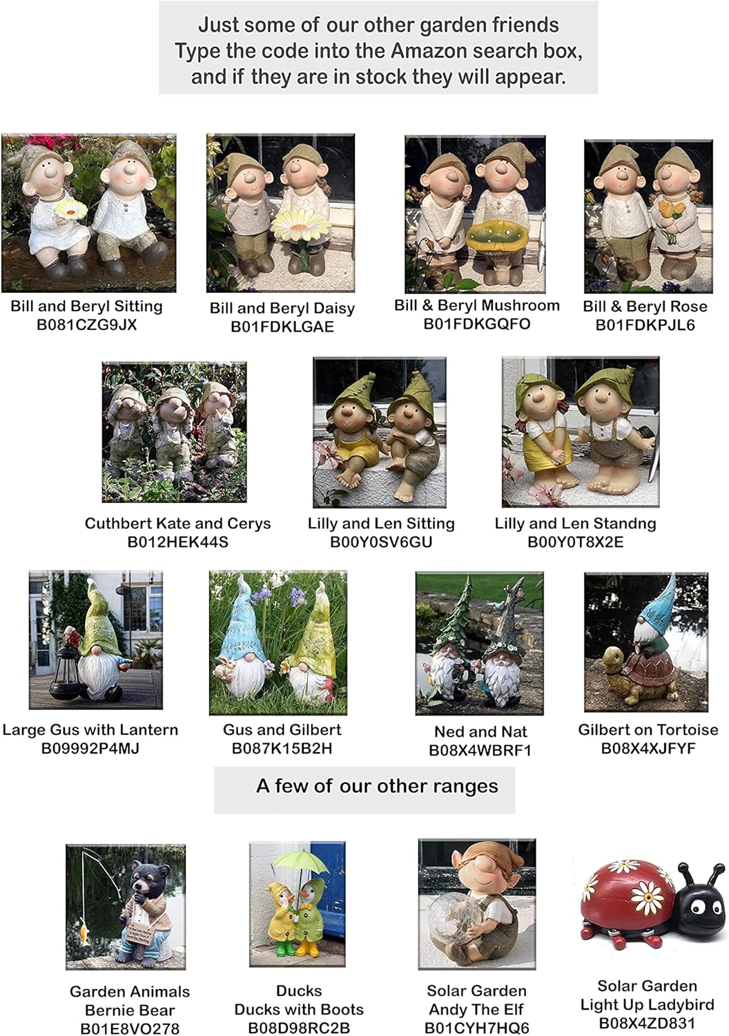 Garden Elf Gnome Ornament Set Resin Fairy Daisy Statues Decor