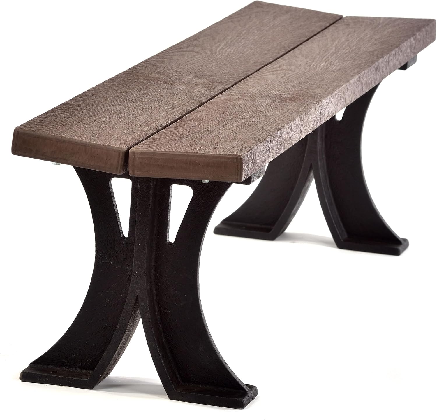 3 Seater Backless Garden Bench Recycled Plastic Outdoor Seat