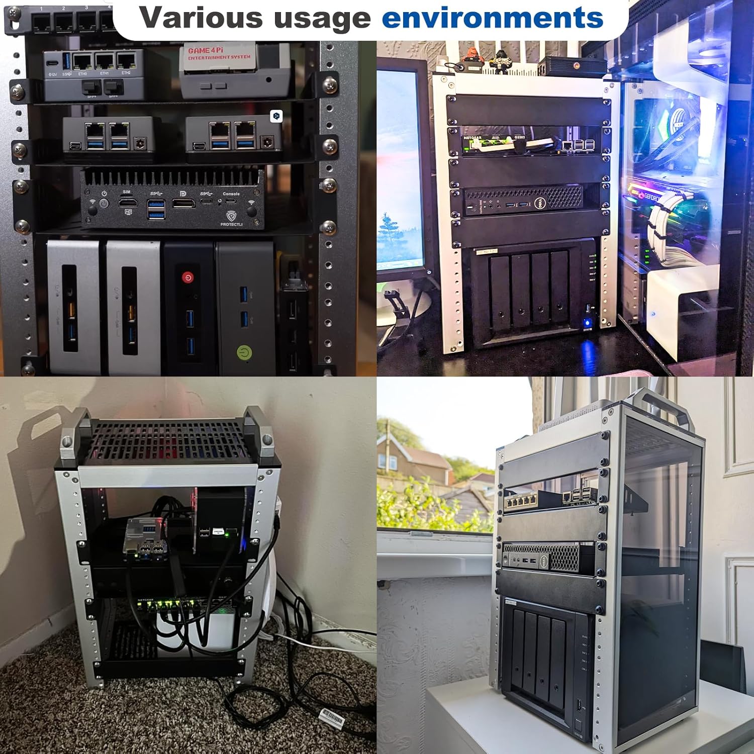 10 Inch 8U Mini Server Rack Cabinet Silver