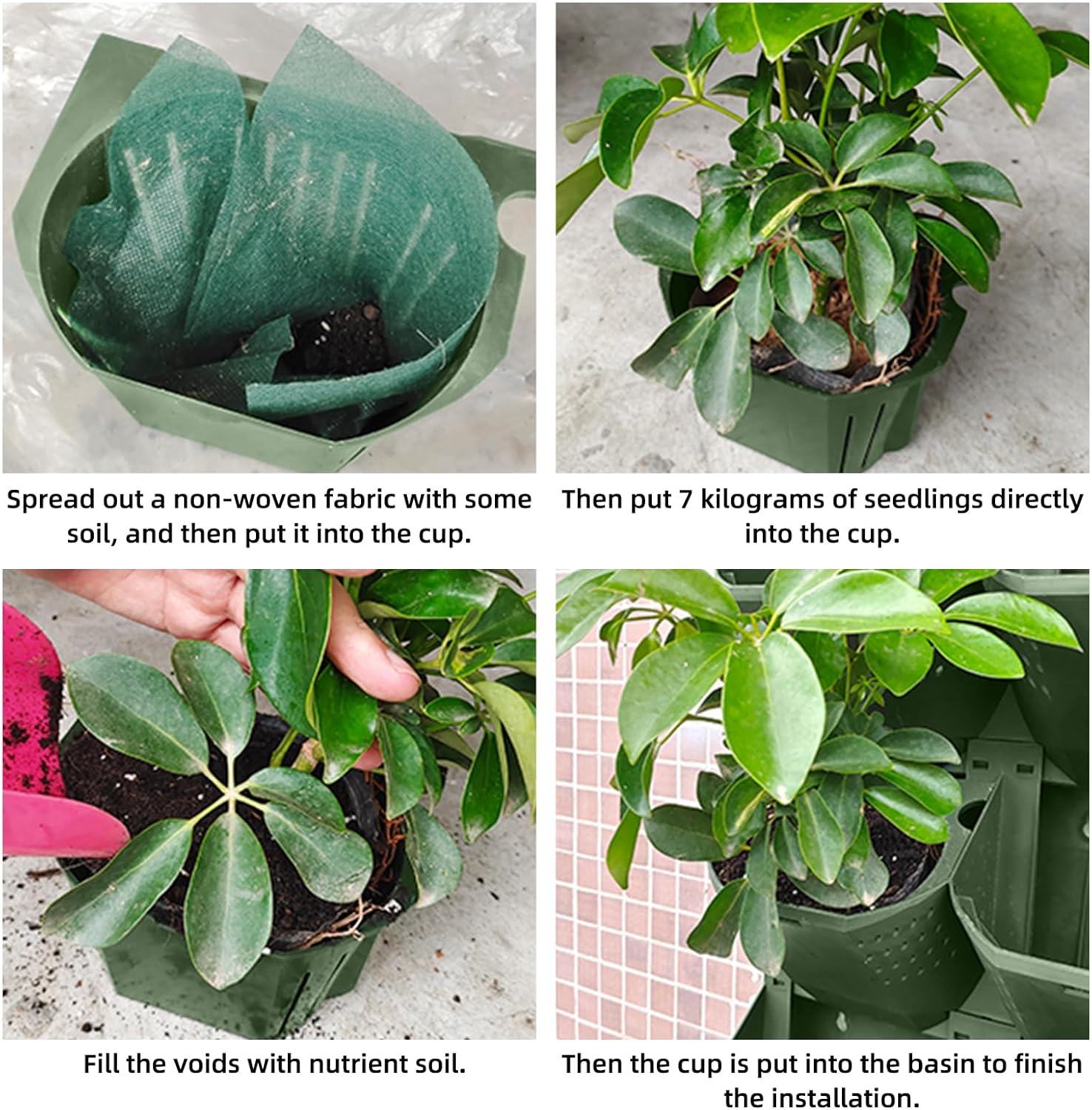 Vertical Garden Wall Planter 36 Pocket Self Watering Hanging Bags