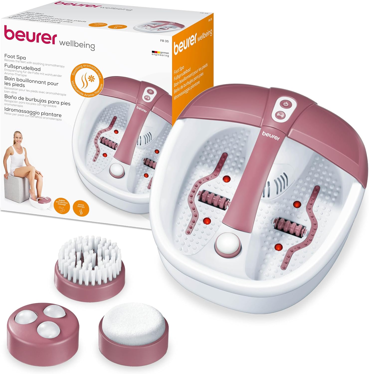 Foot Spa Massager Bubble Vibration Infrared Pedicure Bath