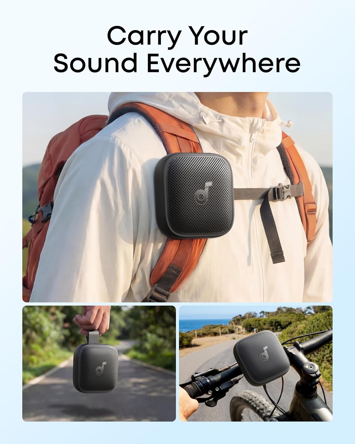 Mini Bluetooth Speaker 15W Waterproof IP68 24H Playtime LED