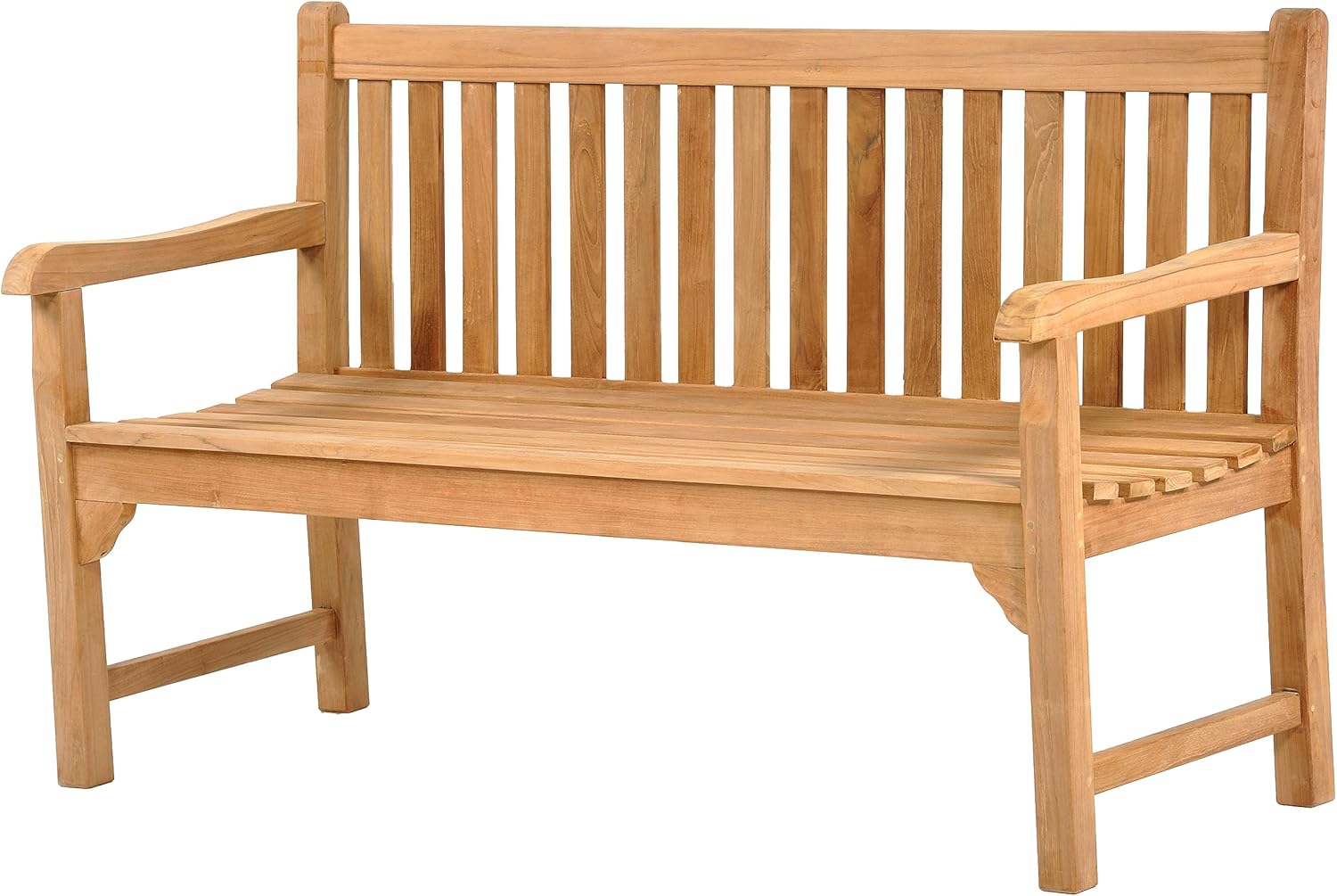 3 Seater Teak Wooden Garden Bench 150cm Patio Park Bench Seat