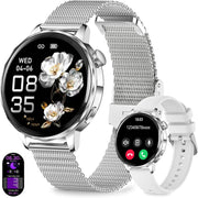 Ladies Smart Watch Call 110 Sports 2 Bands Silver