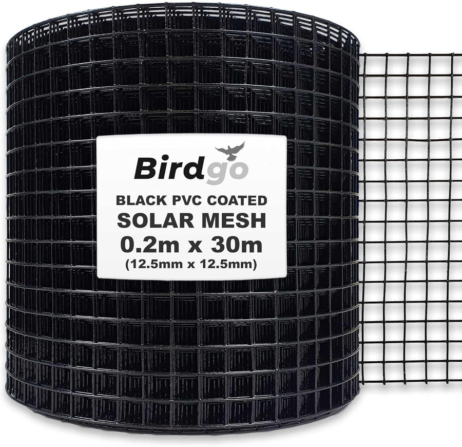 30M Black PVC Solar Panel Bird Proof Mesh Pigeon Barrier
