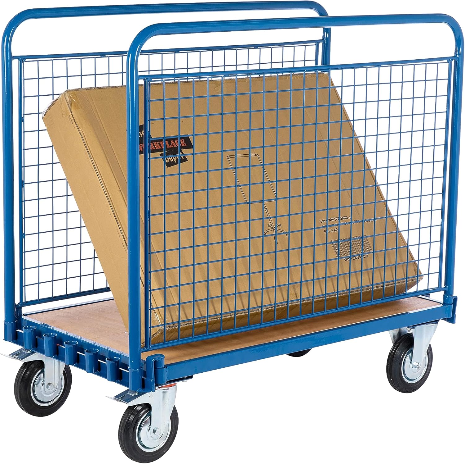 Heavy Duty Steel Sheet Trolley 500KG Mesh Support Cart