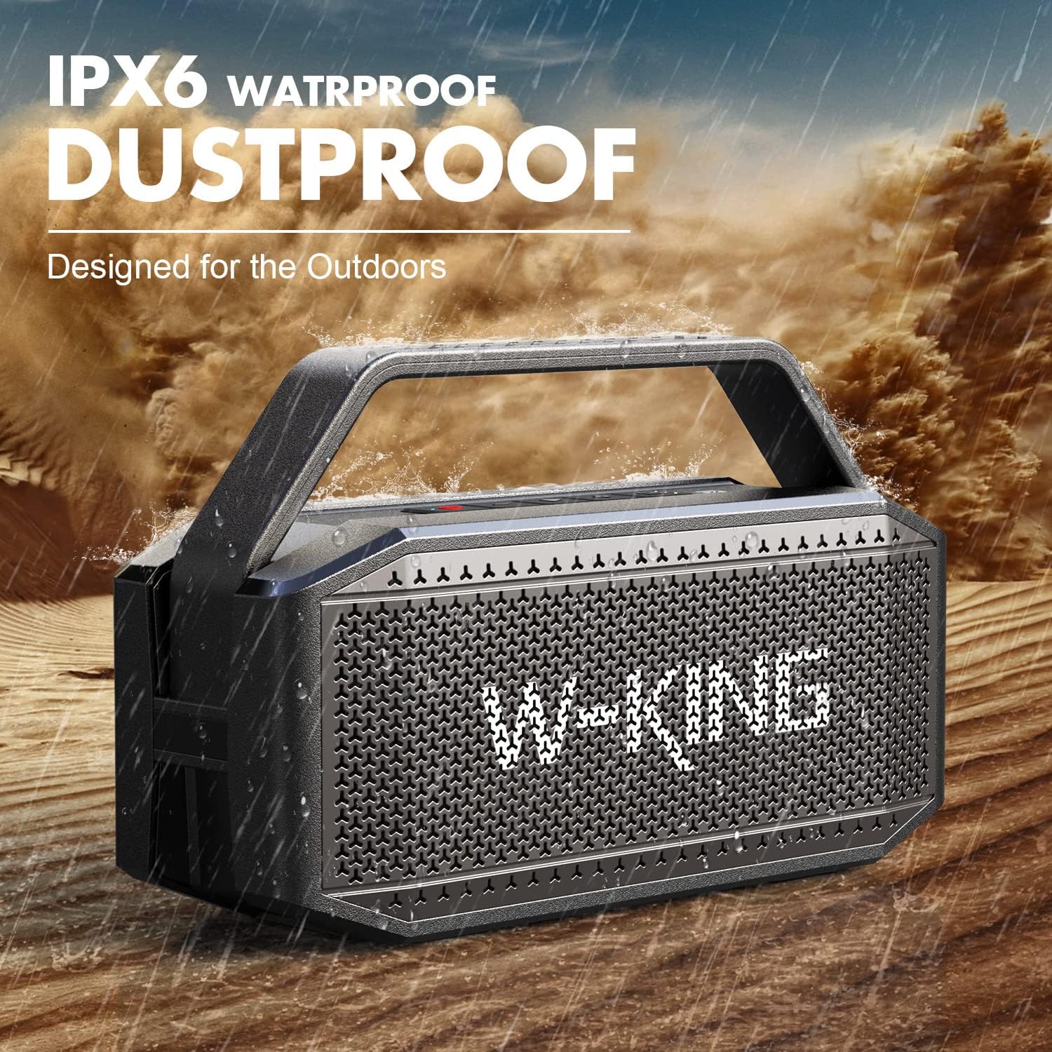 100W Bluetooth Speaker Deep Bass Waterproof 40H Playtime TWS
