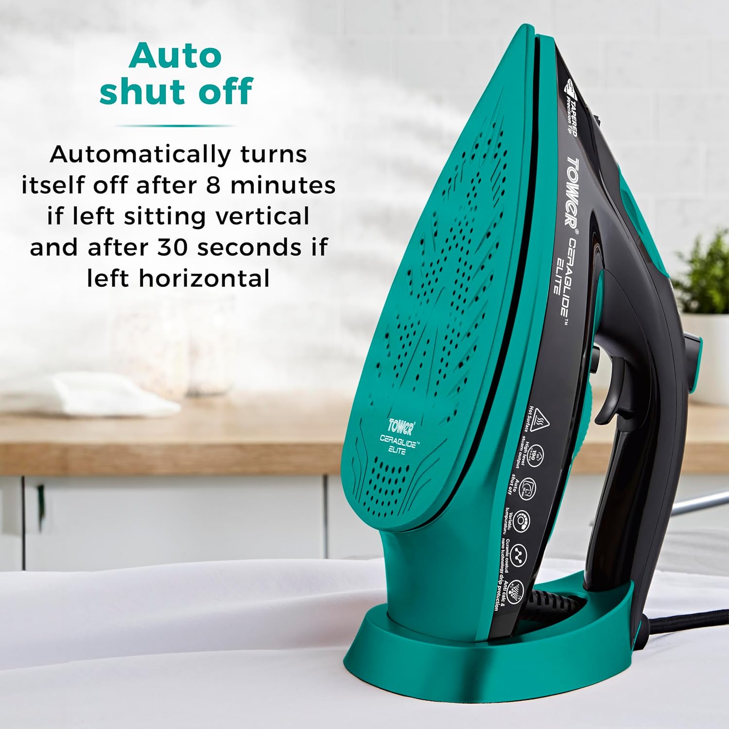 3100W Steam Iron 190g Steam Boost Ceramic Soleplate 3m Cord