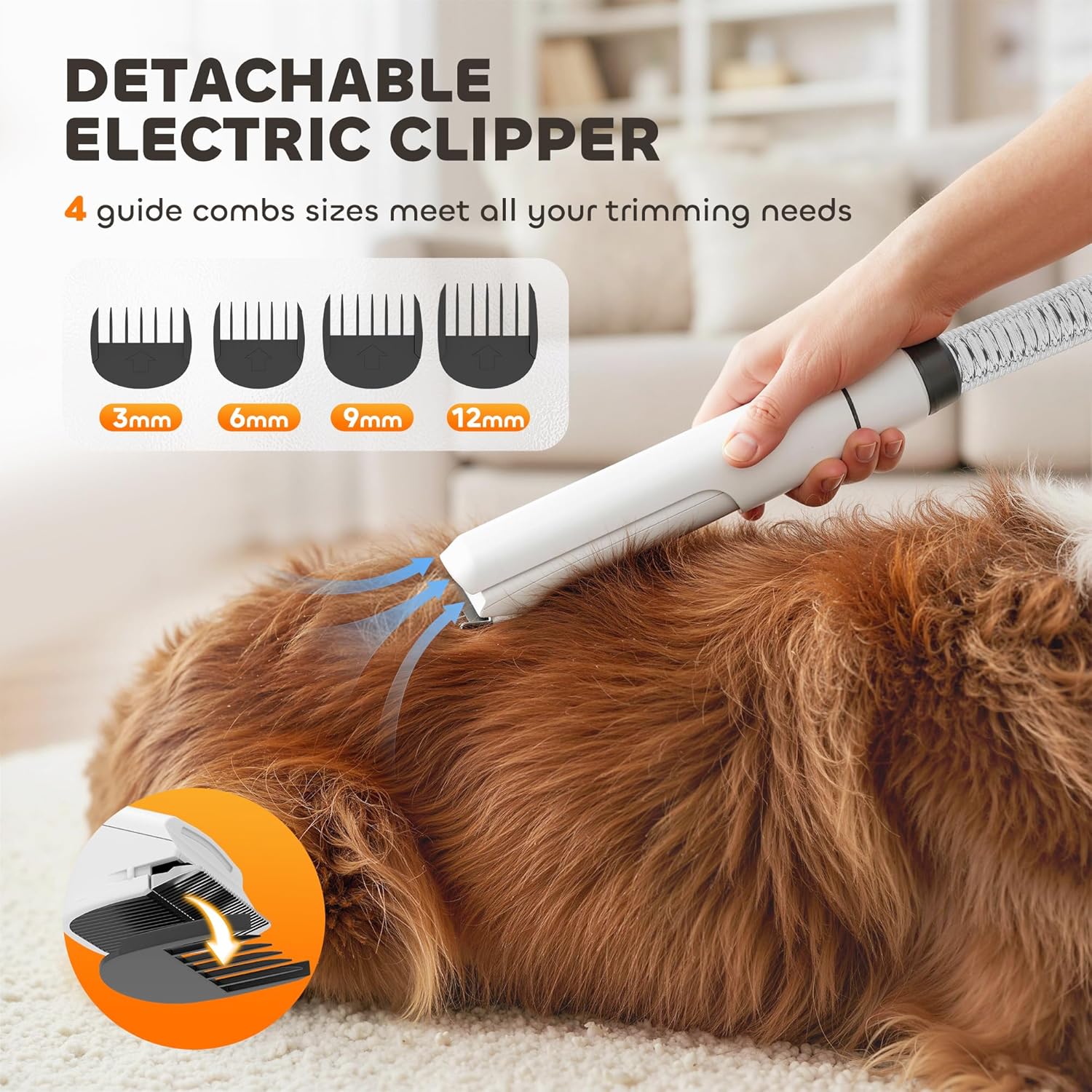 Dog Grooming Vacuum Dryer Kit 12000Pa 5 In 1 Quiet