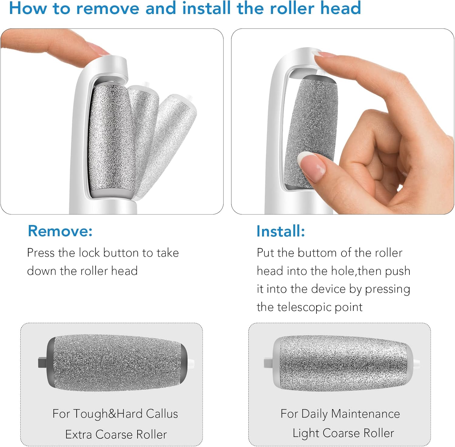 Electric Callus Remover Foot Scrubber Pedicure Tool Rechargeable