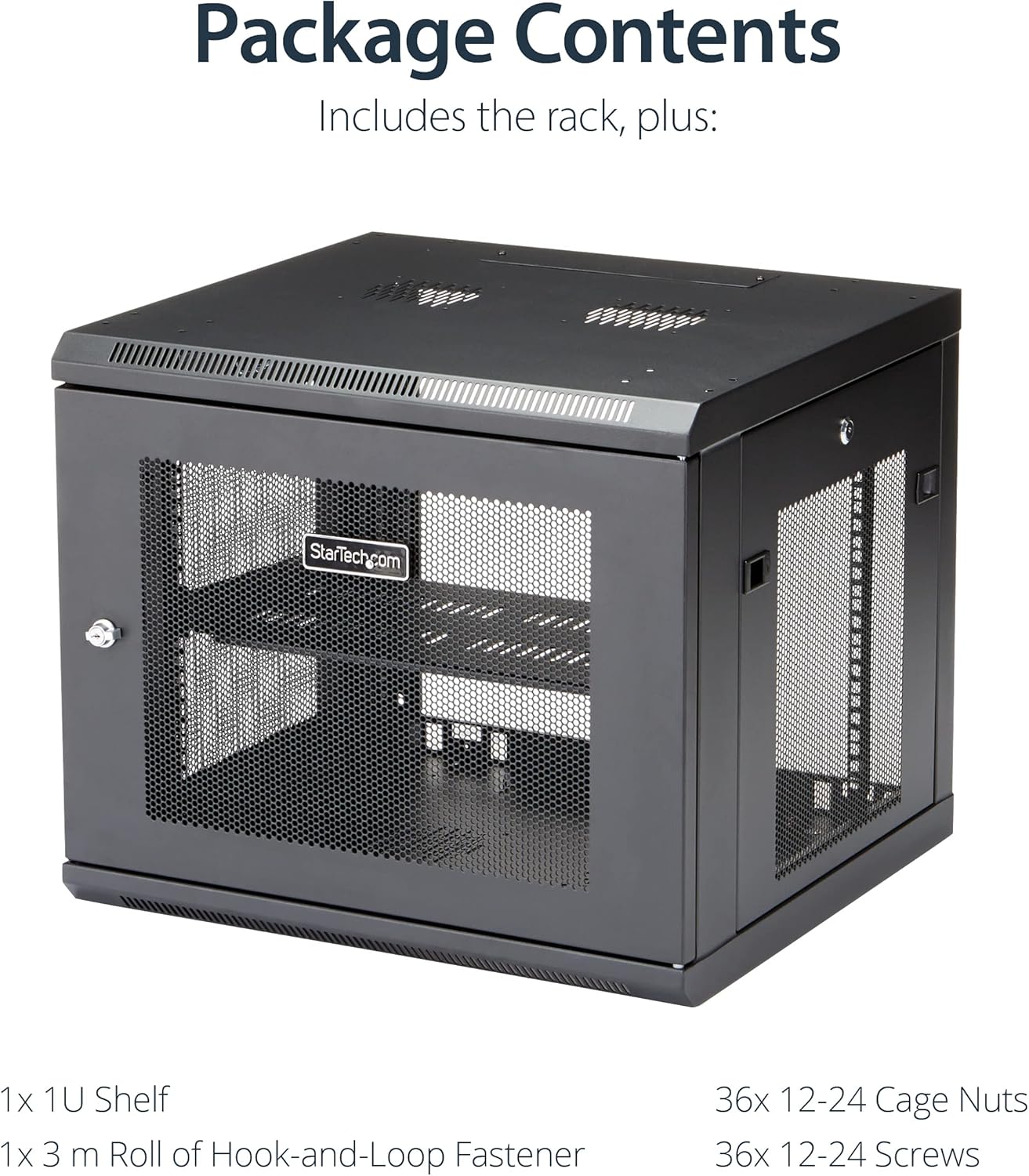 9U Wall Mount 4 Post Server Cabinet Adjustable Depth