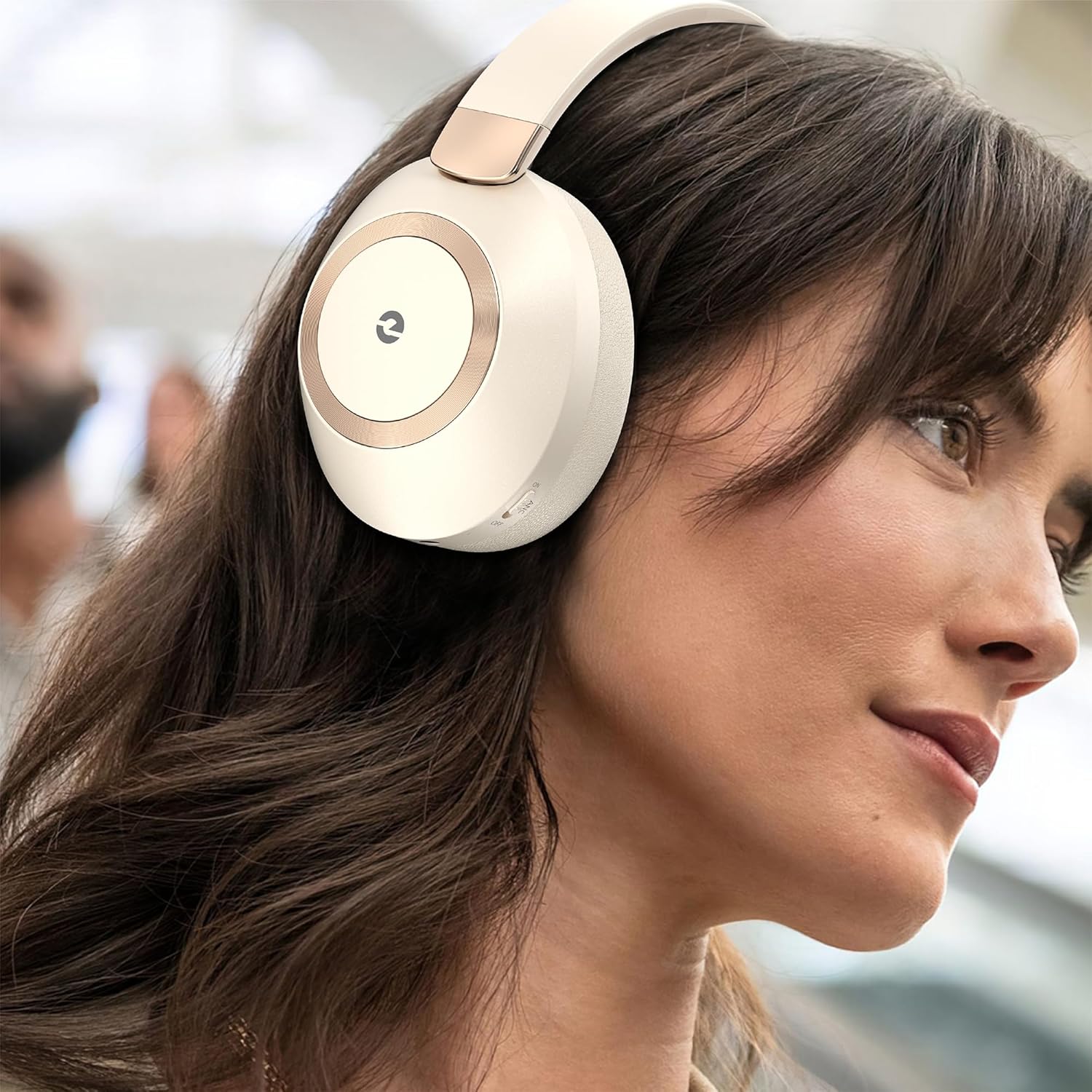 Wireless Noise Cancelling Over Ear Headphones 100Hr Battery White