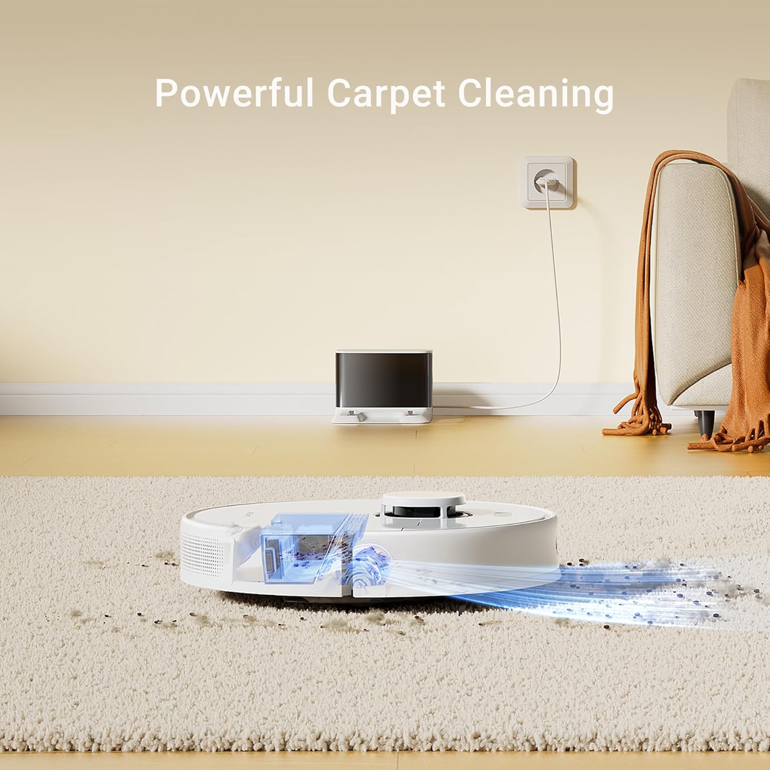 Robot Vacuum Mop 6000Pa LiDAR Mapping 240Min Runtime App Control