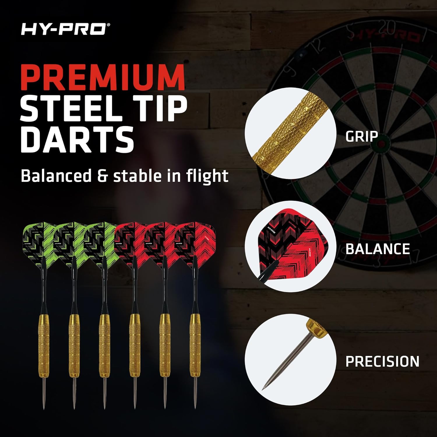 Bristle Dart Board Set Steel Tip Darts Staple Free Sisal