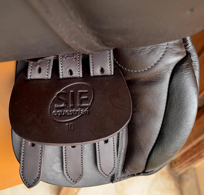 Kids Brown Leather English Jumping Saddle 14 Seat