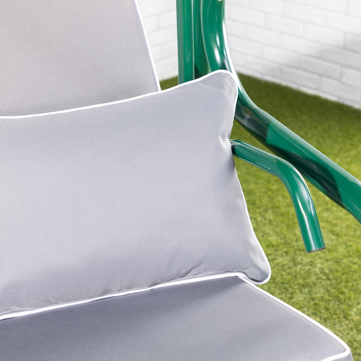 3 Seater Reclining Garden Swing Seat Grey Canopy