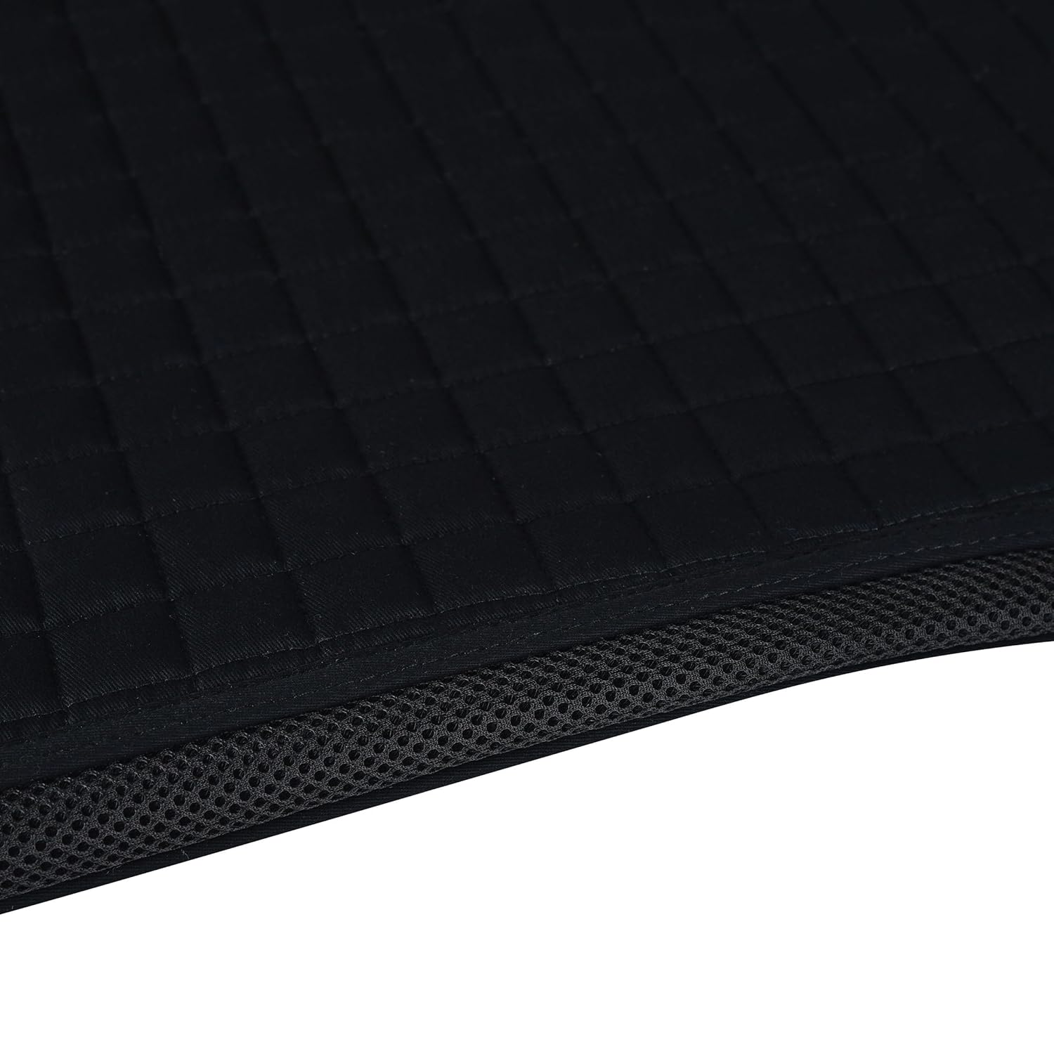 Black Large Jump Saddle Pad with Breathable Air Mesh Spine