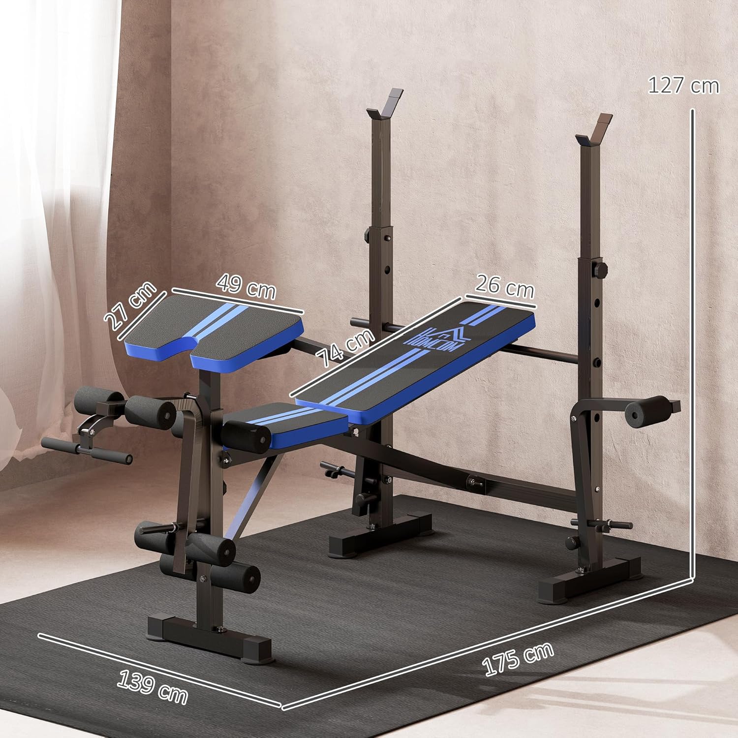 Adjustable Weight Bench Home Gym Rack Leg Extension Butterfly Curl
