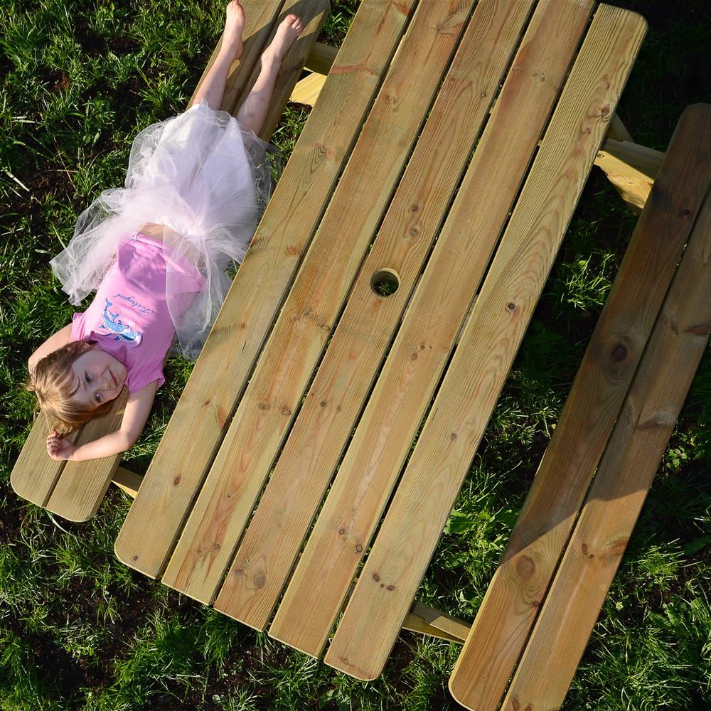 6 Seater Wooden Picnic Table A Frame Garden Bench 140cm