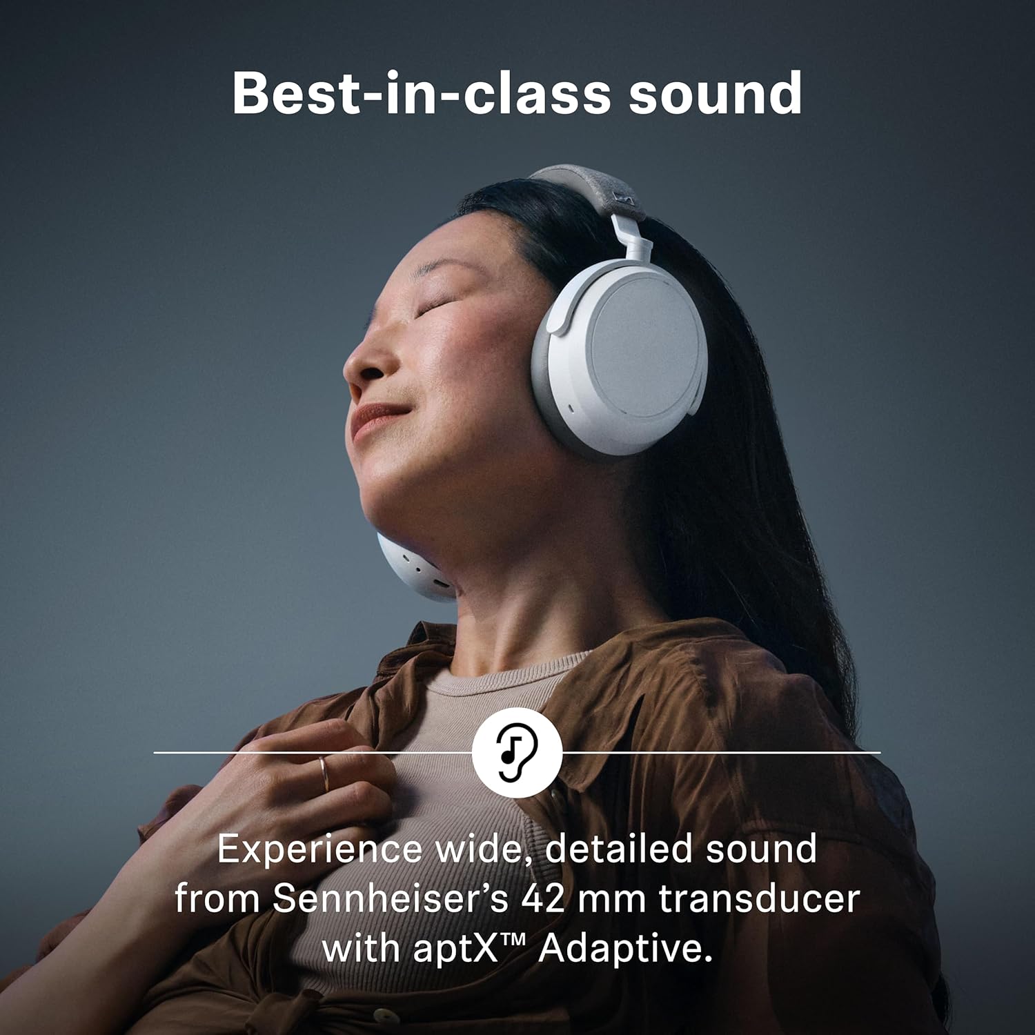 Wireless Adaptive Noise Cancelling Over Ear Headphones 60Hr Black
