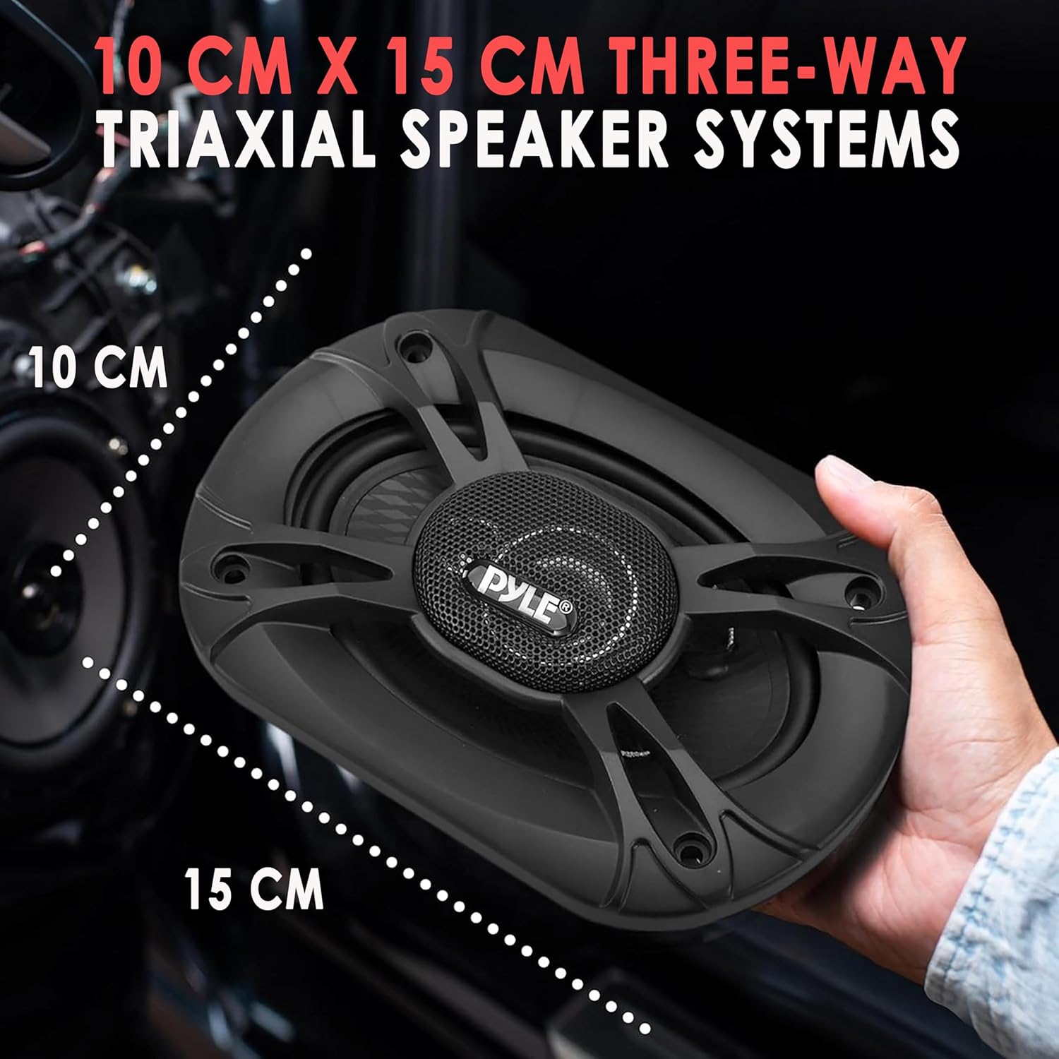 6x4 Inch Car Speakers 300W 3 Way Triaxial Stereo Door Pair